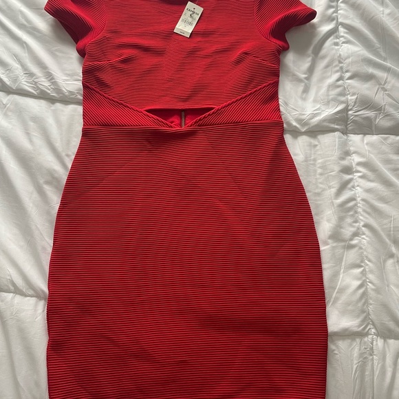 NWT Express Ribbed Body Con Cutout Dress - Picture 4 of 5